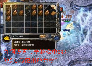 如何设置传奇游戏中的GM账号与使用GM命令? 如何设置传奇游戏中的GM账号与使用GM命令?