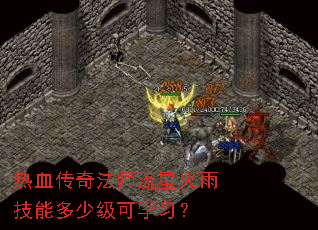 热血传奇法师流星火雨技能多少级可学习? 热血传奇法师流星火雨技能多少级可学习?
