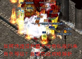 如何快速提升盛大传奇私服归来角色等级?直播实战攻略解析 如何快速提升盛大传奇私服归来角色等级?直播实战攻略解析