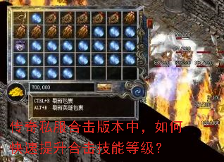 传奇私服合击版本中,如何快速提升合击技能等级? 传奇私服合击版本中,如何快速提升合击技能等级?